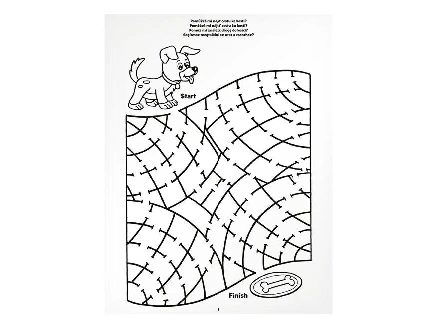 Omalovánky - Bludiště Štěňátko 210x276/32s  A4