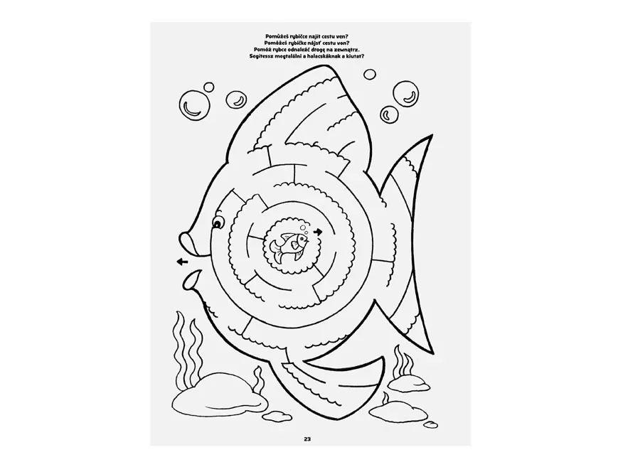 Omalovánky - Bludiště Mořská zvířata 210x276mm/32s  A4