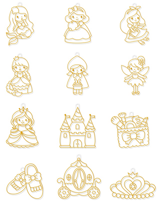 Barvy na sklo sada 10 barev 10,5 ml + 12 sklíček POHÁDKA  6412