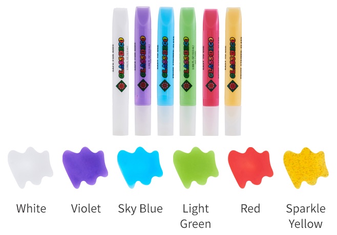 Barvy na sklo sada 6 barev 10,5 ml + 10 sklíček ROBOTI