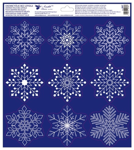 Okenní fólie Vločky 30 x 33,5 cm  297