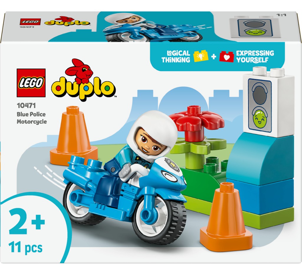 LEGO® 10471 DUPLO® Modrá policejní motorka