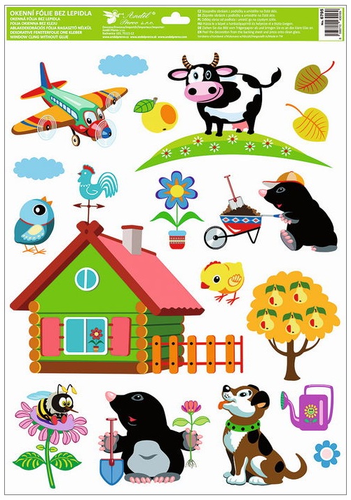 Okenní fólie Krtek 30 x 50 cm