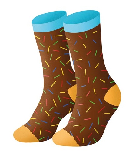 Ponožky Donut čokoládový 43-45, dárkové balení