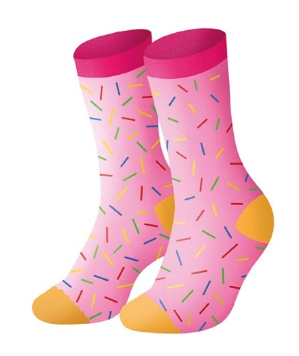 Ponožky Donut růžový 38-42, dárkové balení