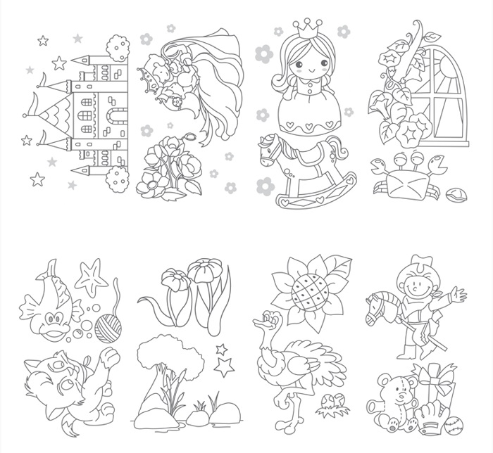 Barvy na sklo sada 12 barev 10,5 ml + fólie a šablony