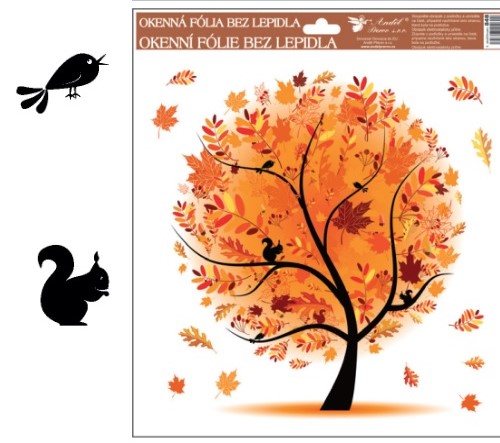 Okenní fólie 4 roční období 30x30 cm