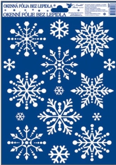 Okenní fólie vločky se sněhovým efektem 3D,27x20cm