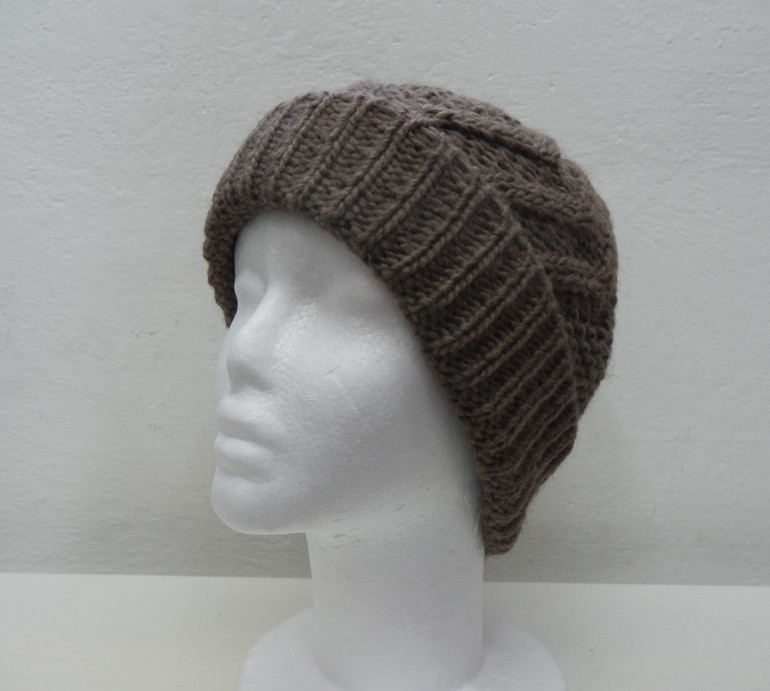 Pletená čepice CAPU, hnědá