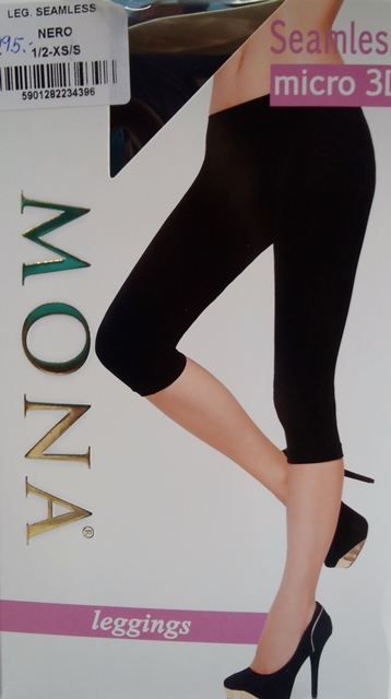 Legíny SEAMLESS krátké bezešvé, černé, vel.XS/S