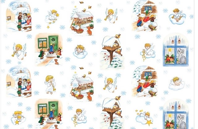 Balicí papír České Vánoce 200 x 70 cm, 3 motivy