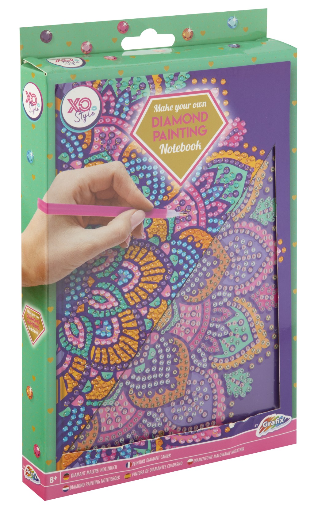 Malování pomocí kamínků Diamond - diář A5