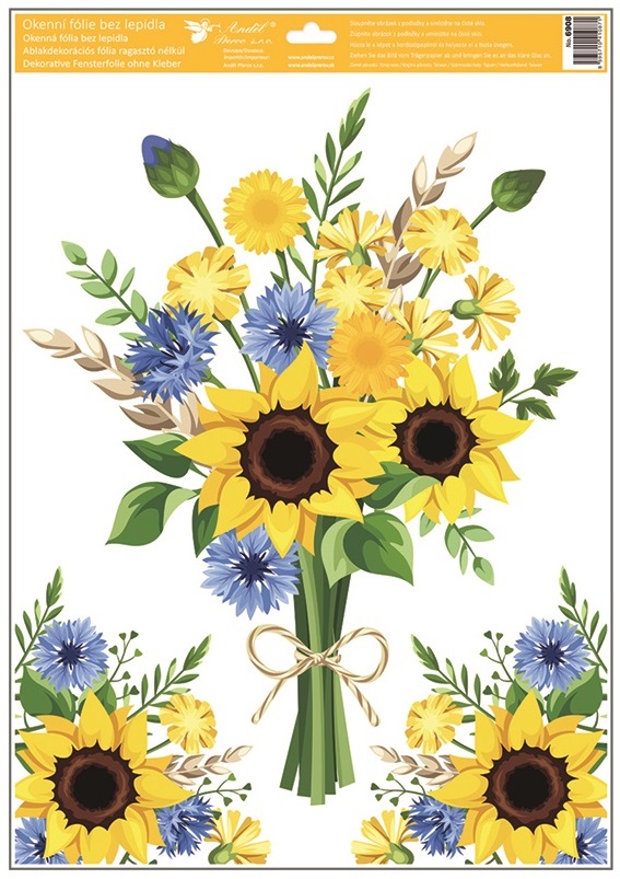 Okenní fólie slunečnice 35 x 50 cm