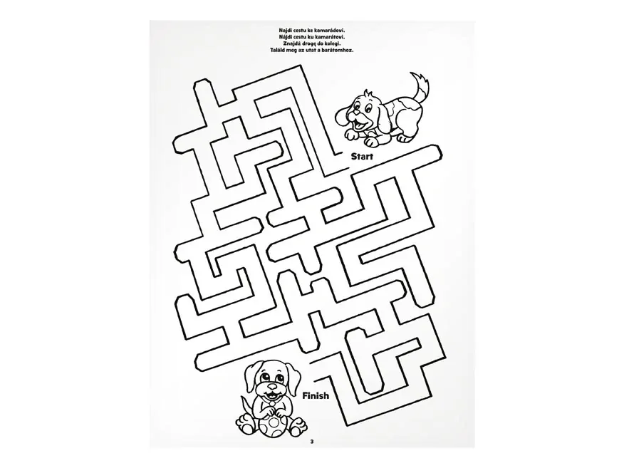 Omalovánky - Bludiště Štěňátko 210x276/32s  A4