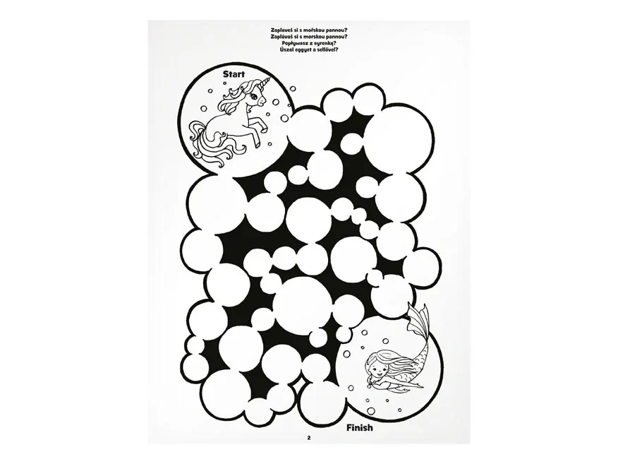 Omalovánky - Bludiště Kouzelní přátelé 210x276/32s  A4