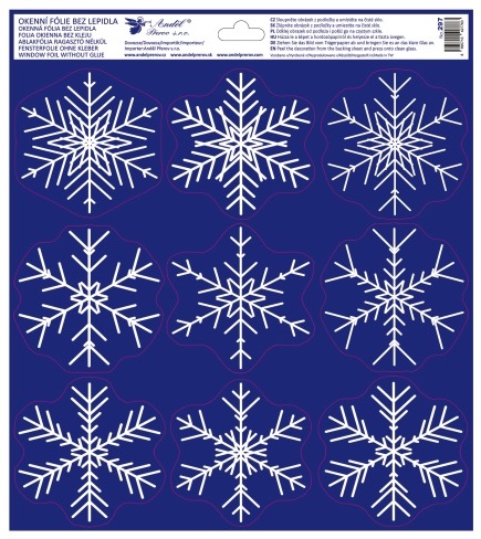 Okenní fólie Vločky 30 x 33,5 cm  297
