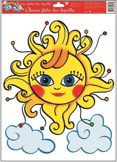 Okenní fólie 4 sluníčka 38x30cm