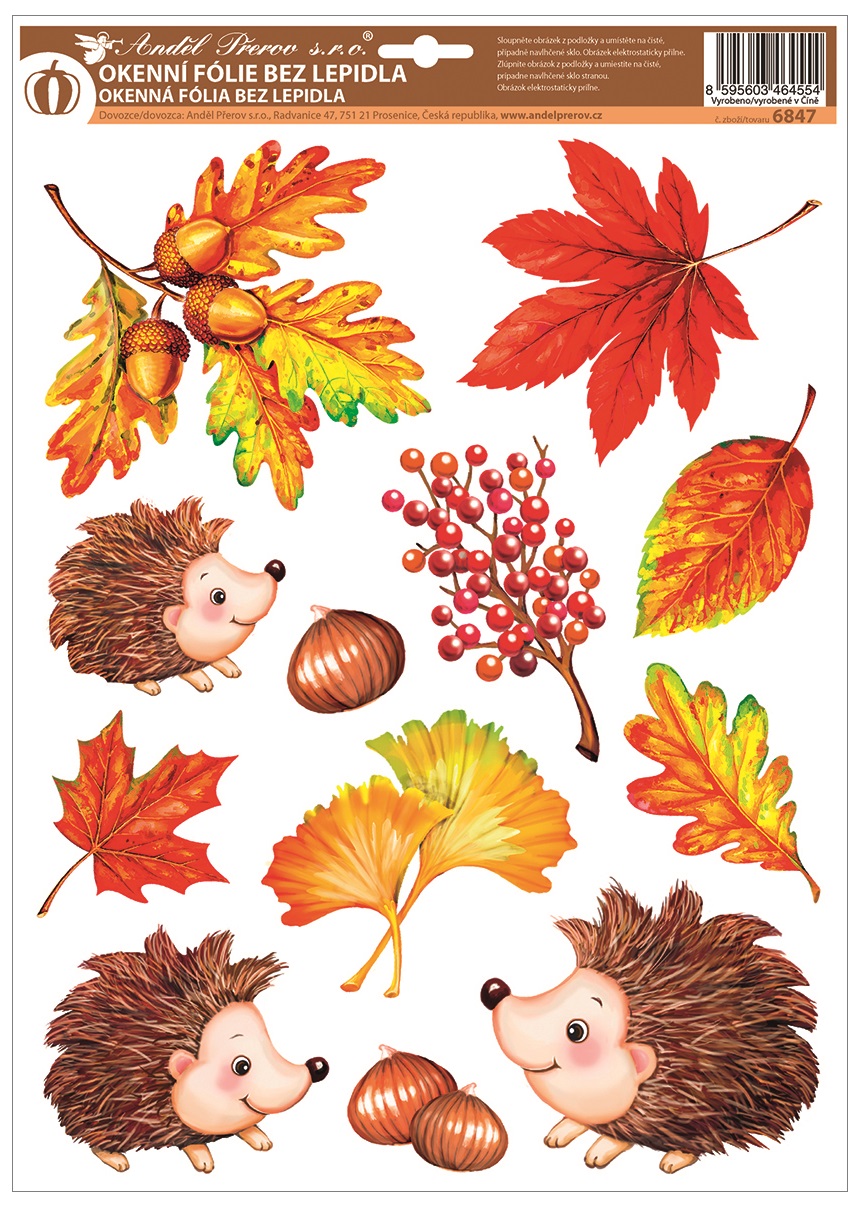 Okenní fólie 29x42 cm podzim