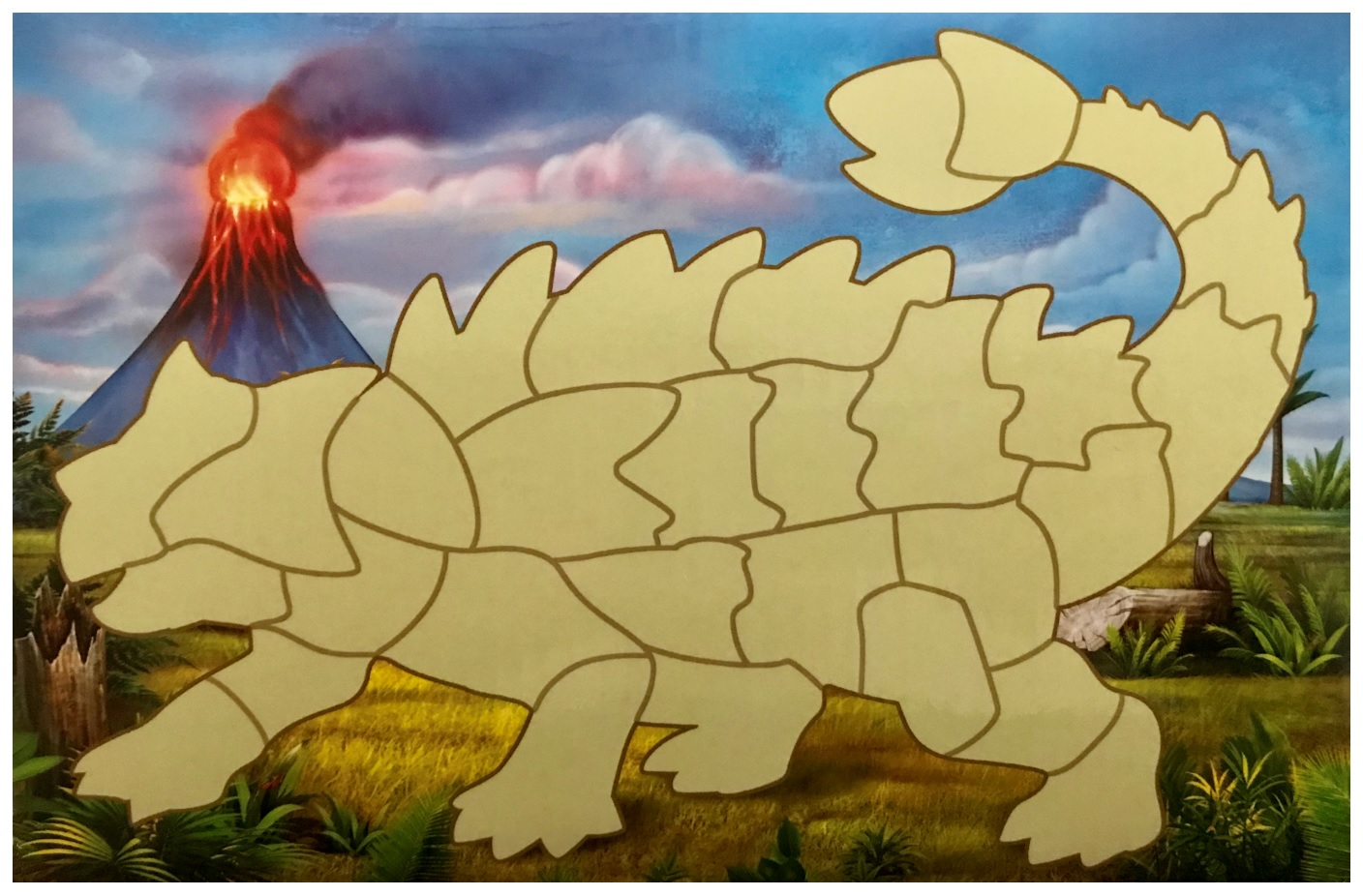 Samolepicí skládačka ANKYLOSAURUS 14 x 25 cm