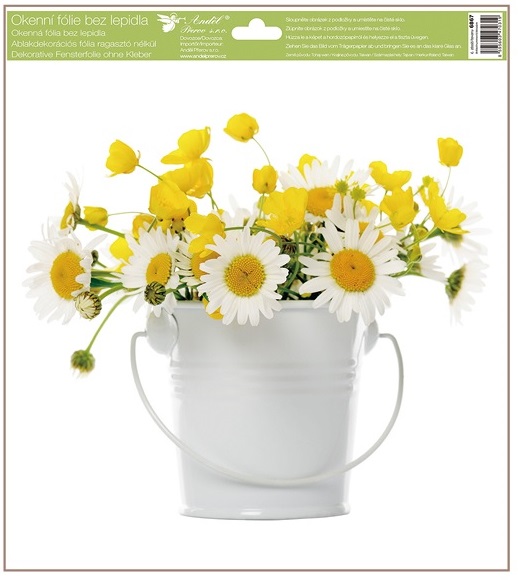 Okenní fólie květiny 30x33,5 cm