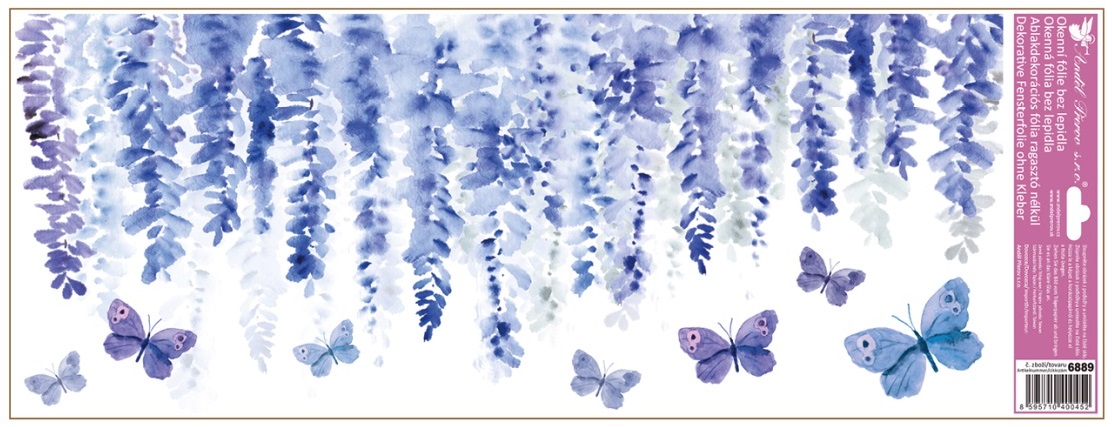 Okenní fólie vistárie 60 x 22,5 cm