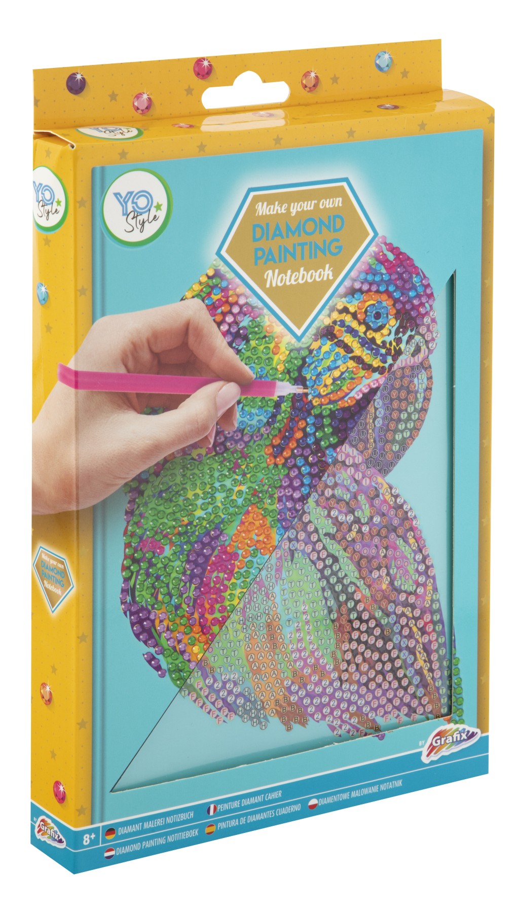 Malování pomocí kamínků Diamond - diář A5