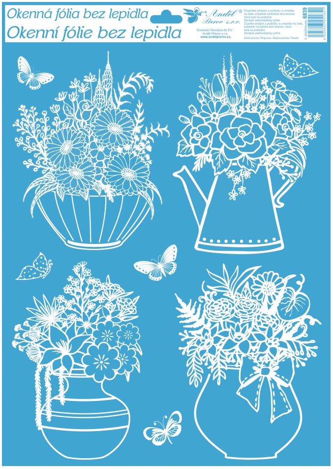 Okenní fólie bílá 42x30 cm