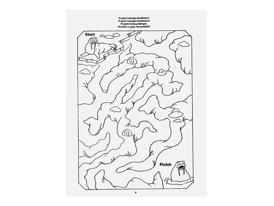 Omalovánky - Bludiště Mořská zvířata 210x276mm/32s  A4