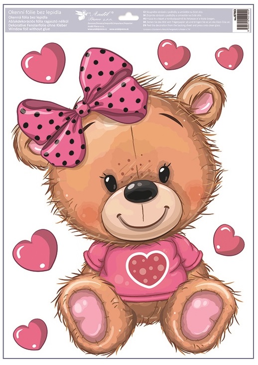 Okenní fólie barevná zvířátka 30 x 50 cm