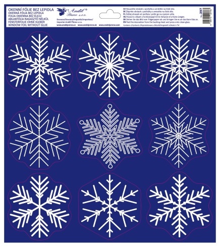 Okenní fólie Vločky 30 x 33,5 cm  297