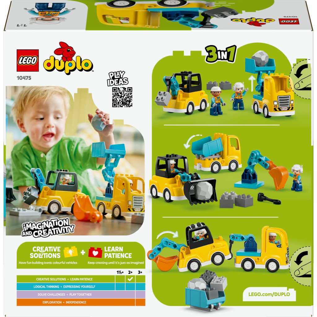 LEGO® 10475 DUPLO® Vozidla na stavbě 3 v 1