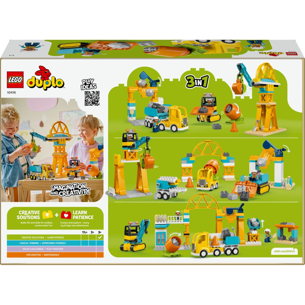 LEGO® 10476 DUPLO® Staveniště a vozidla 3 v 1