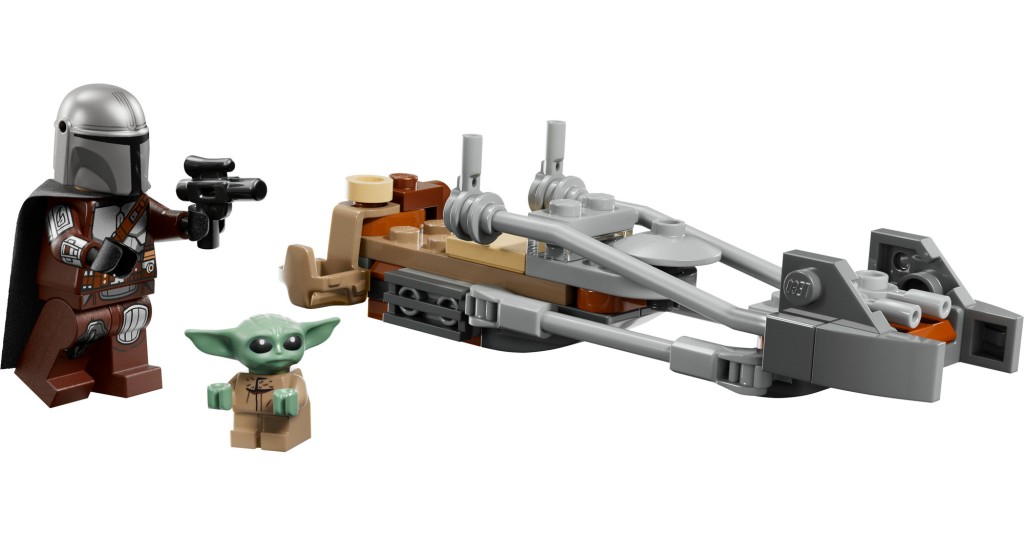 LEGO® 75436 Star Wars™Mandalorian a Grogu a spídrová motorka