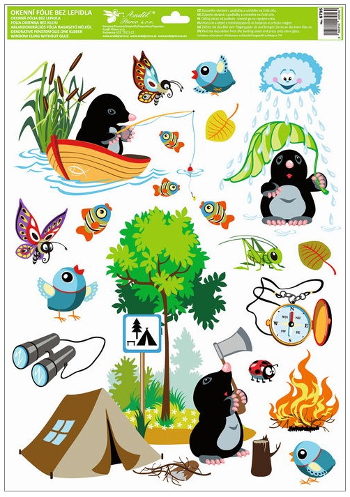 Okenní fólie Krtek 30 x 50 cm