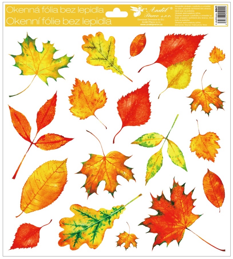 Okenní fólie 30x33,5 cm, podzimní listí