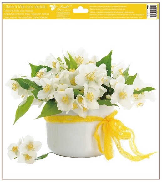 Okenní fólie květiny 30x33,5 cm