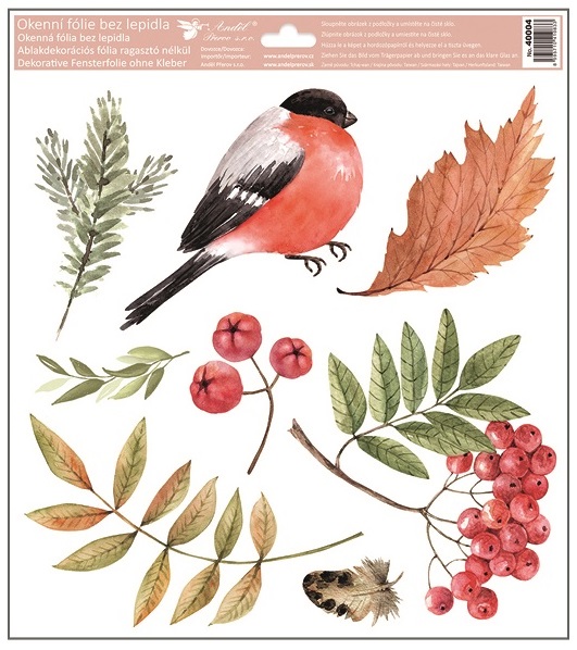 Okenní fólie podzimní les 30 x 33,5 cm