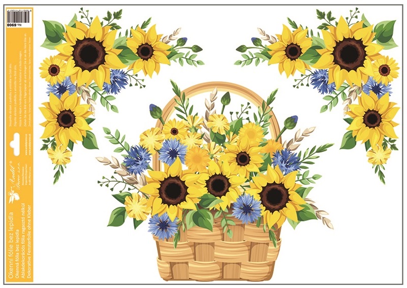 Okenní fólie slunečnice 35 x 50 cm