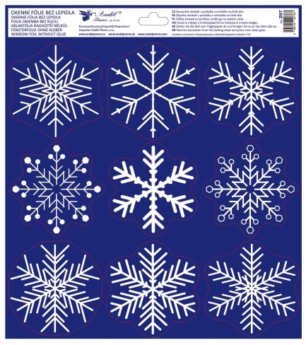 Okenní fólie Vločky 30 x 33,5 cm  297