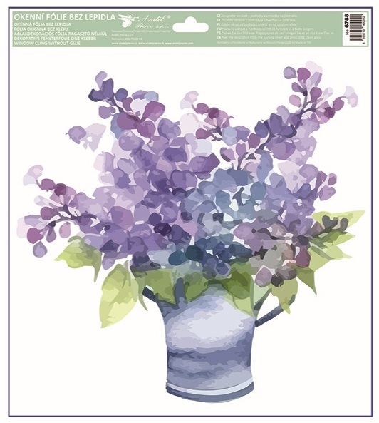 Okenní fólie Květiny 30 x 33,5 cm  6788