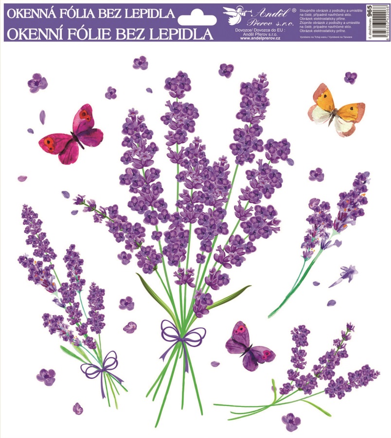 Okenní fólie 30x30 cm, levandule
