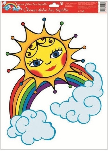 Okenní fólie 4 sluníčka 38x30cm