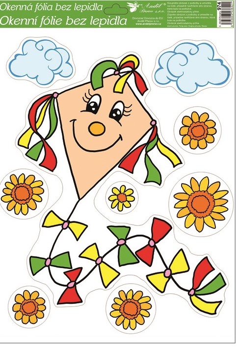 Okenní fólie 42x30 cm, draci