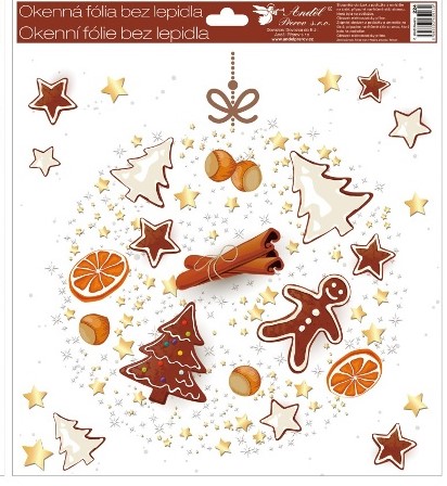 Okenní fólie 30x33,5 cm, perník