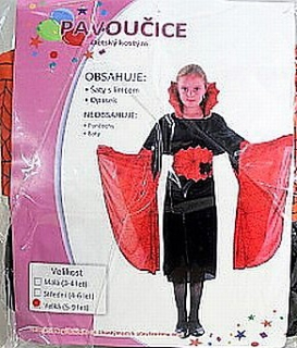 Kostým PAVOUČICE M 120 - 130 cm
