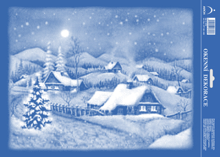 Okenní dekorace Zimní krajina 25x35cm