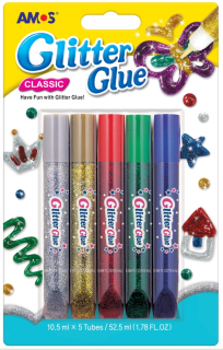 Glitrové lepidlo se třpytkami 5 x 10,5 ml   1529