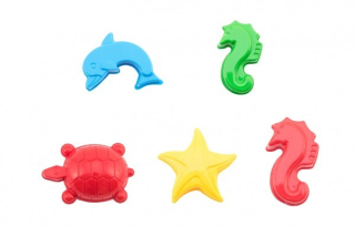 Formička, Bábovky na písek plast mořský svět 8-11cm 12m+