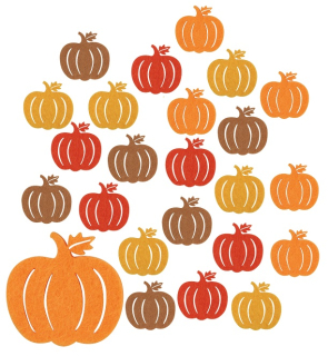 Dýně z filcu s lepíkem 3,5 cm, 24 ks   42006