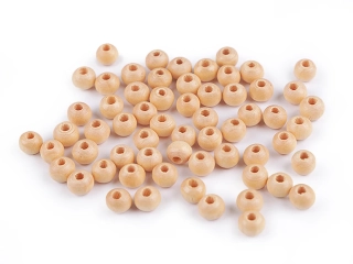 Dřevěné korálky průměr 6 mm